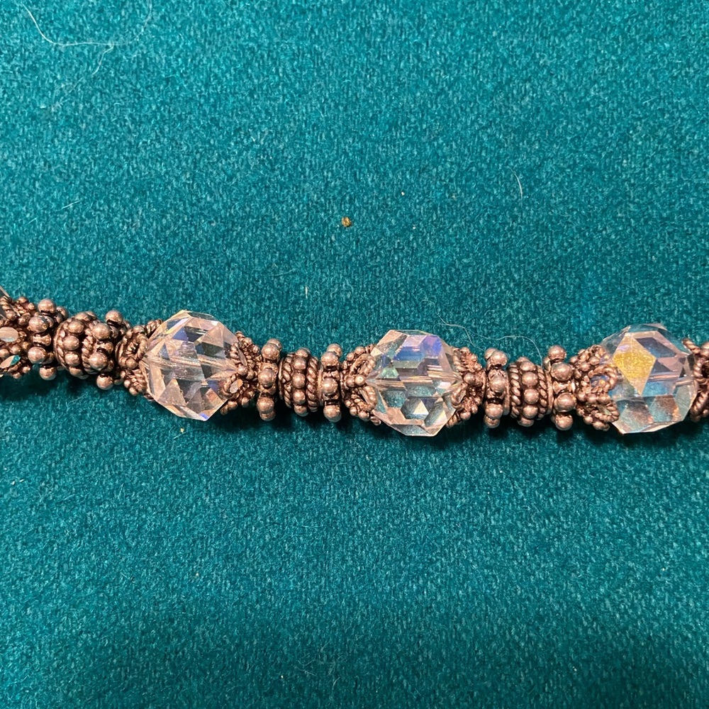 New Crystal and sterling silver bracelet. Custom made by Wendy  Wear!